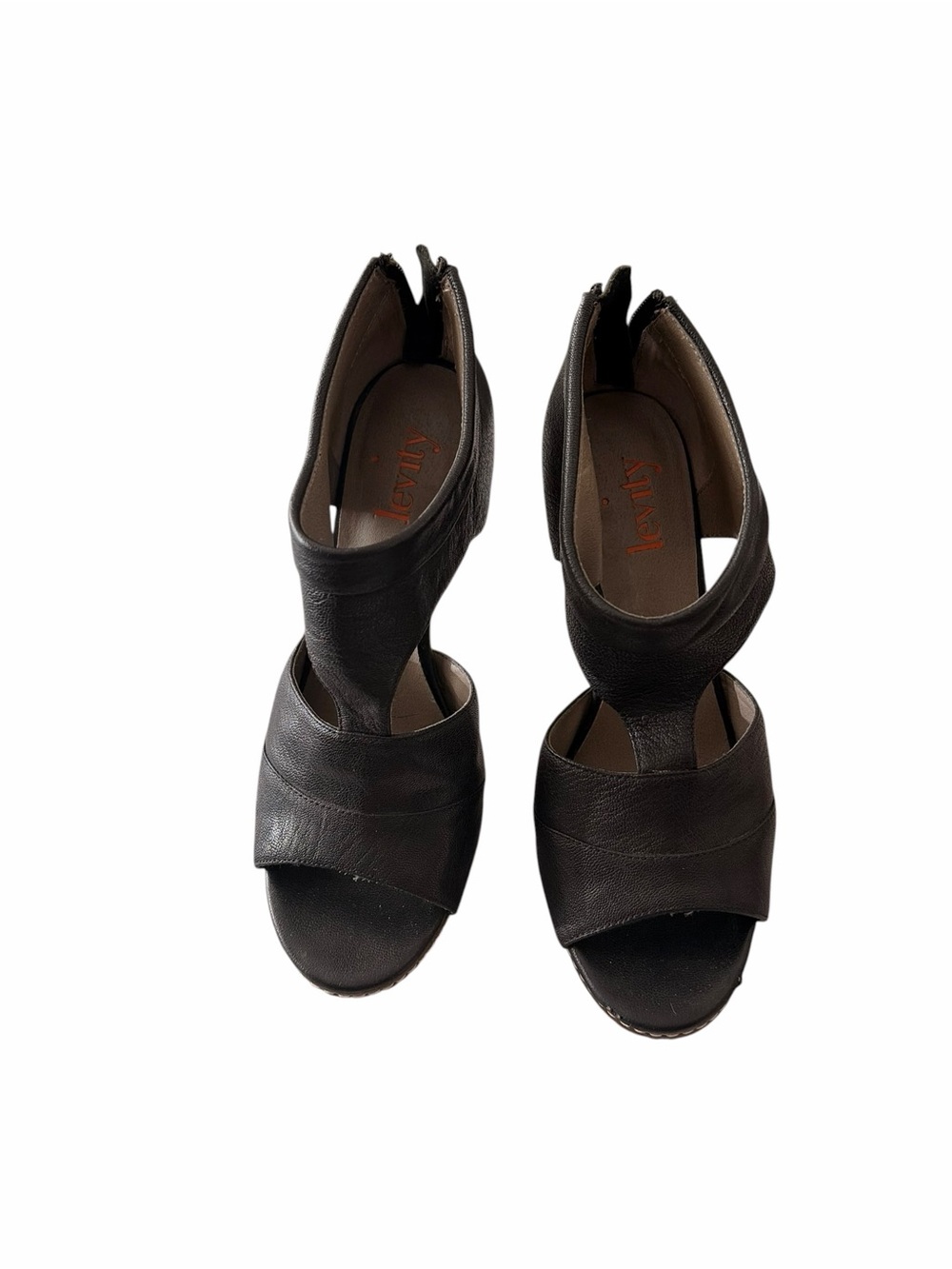 Unbranded Women's Black Leather Open-Toe Sandals